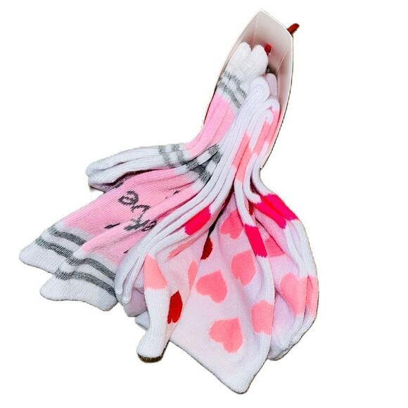 Valentine’s Day Pink & Red Heart Matching Dog & Owner Sock Set for Large Breeds - Picture 8 of 9